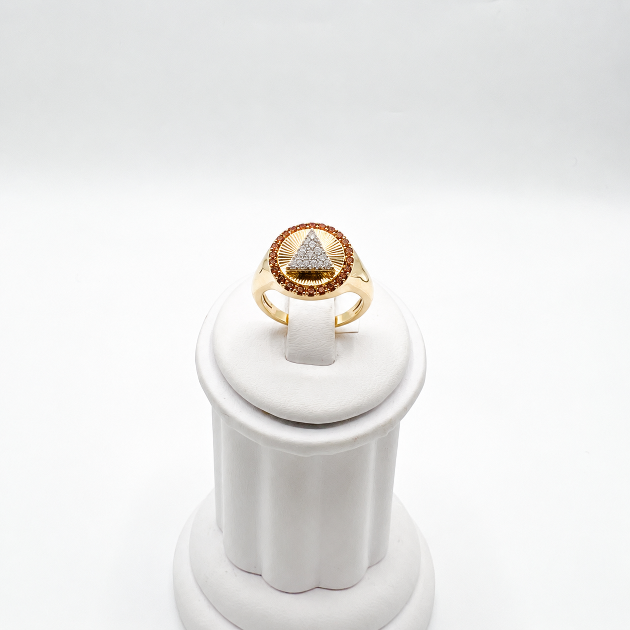 The Raised Pyramid Round Delta Sigma Theta Ring