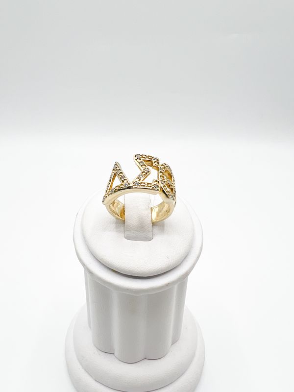 The Large Arched Round Delta Sigma Theta Stone Ring