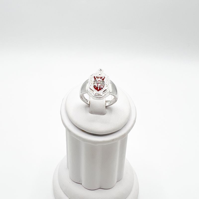 The Small Shield Thick Band Delta Sigma Theta Ring