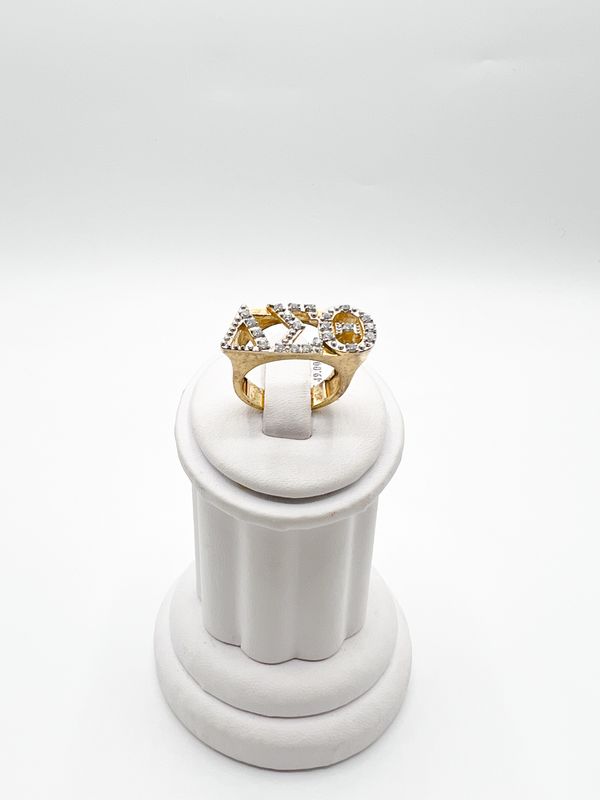 The 22 Stone Delta Sigma Theta Symbol Ring