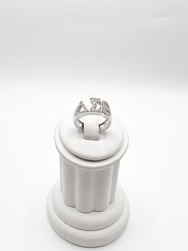 The Small Arched Round Delta Sigma Theta Stone Ring