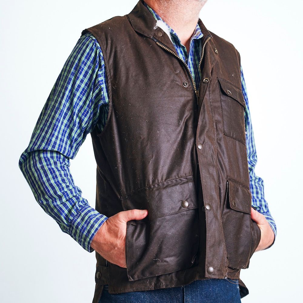 Bulldust Wool Lined Oilskin Vest
