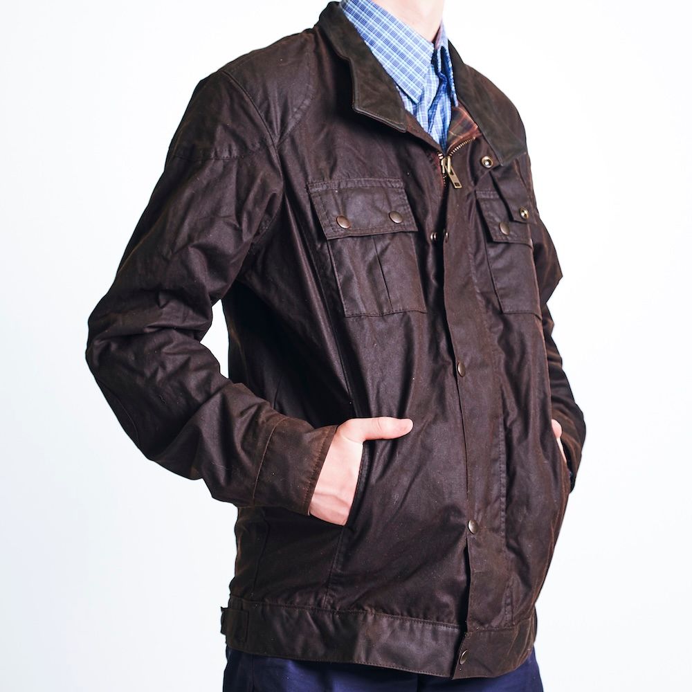 Bulldust Mens Muster Oilskin Jacket