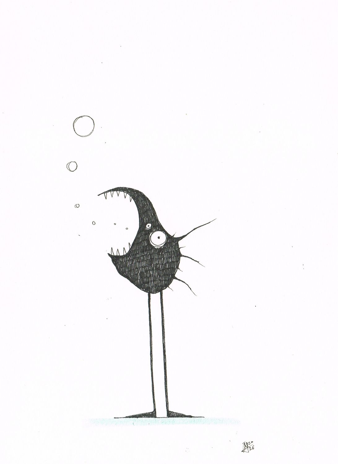 Creature Breathing Bubbles