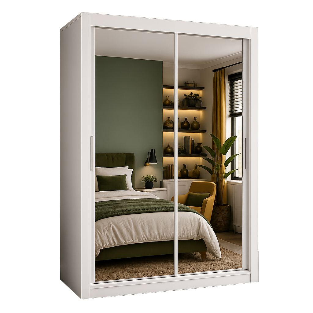 Milan / Chicago All Mirror Sliding Doors Wardrobe