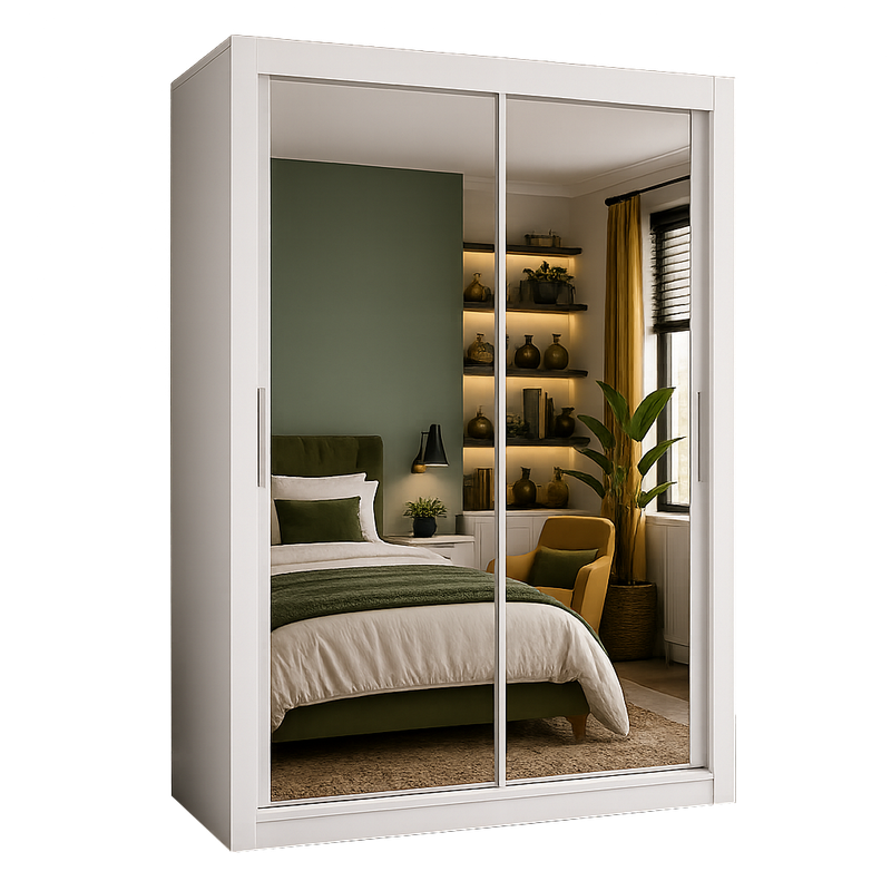 Milan / Chicago All Mirror Sliding Doors Wardrobe