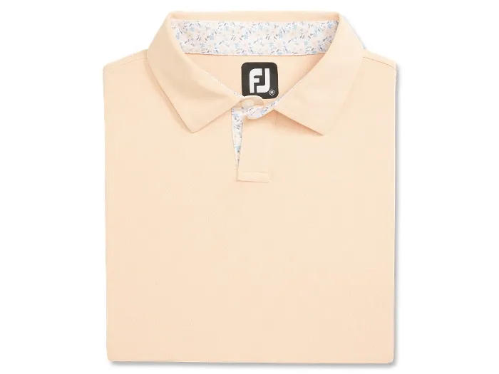 FJ SOLID PIQUE FLORAL TRIM SHIRT