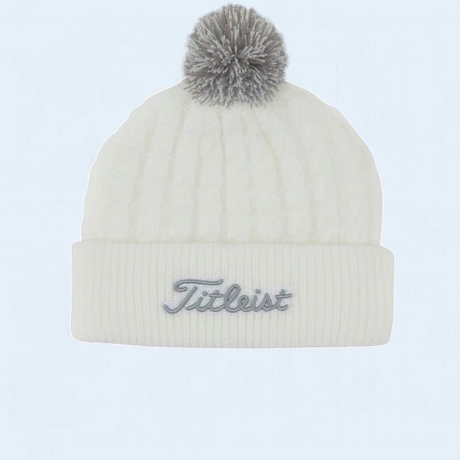 TITLEIST CABLE KNIT POM POM WOMEN'S BEANIE