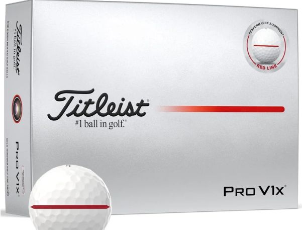 TITLEIST PROV1X RED ALIGNMENT DOZEN