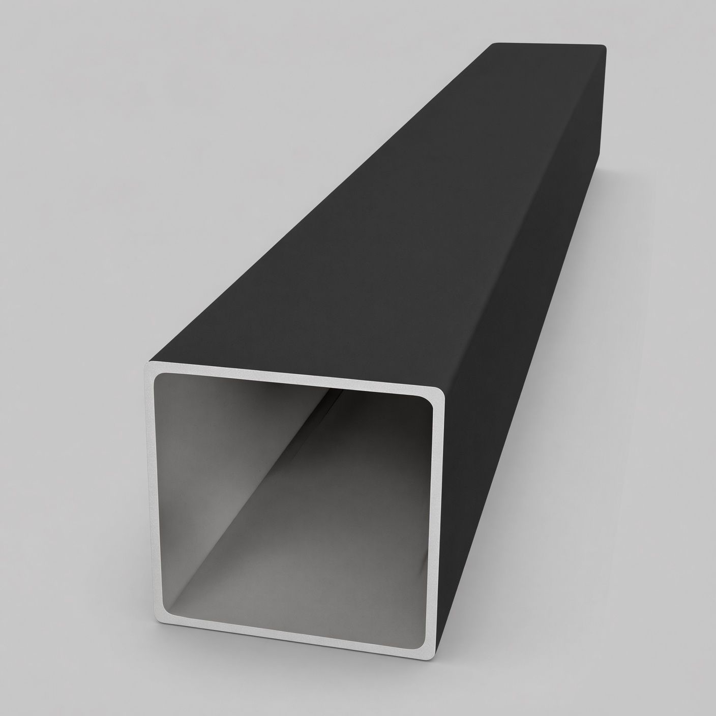 Security Steel Post (Black Powder Coated), Colour: Black, Height: 2700, Size: 65x65mm