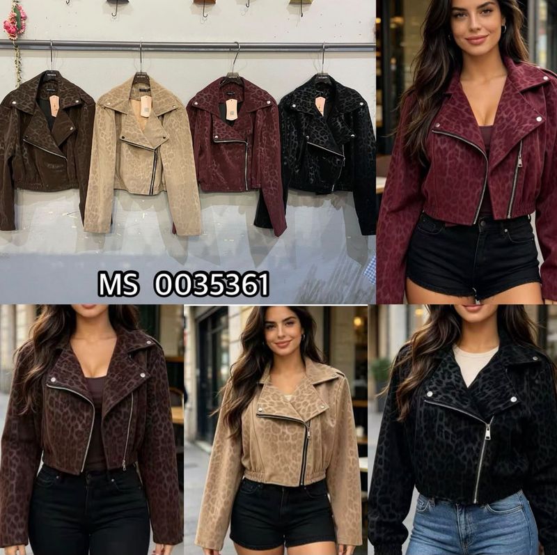 Chaqueta polipiel animal print