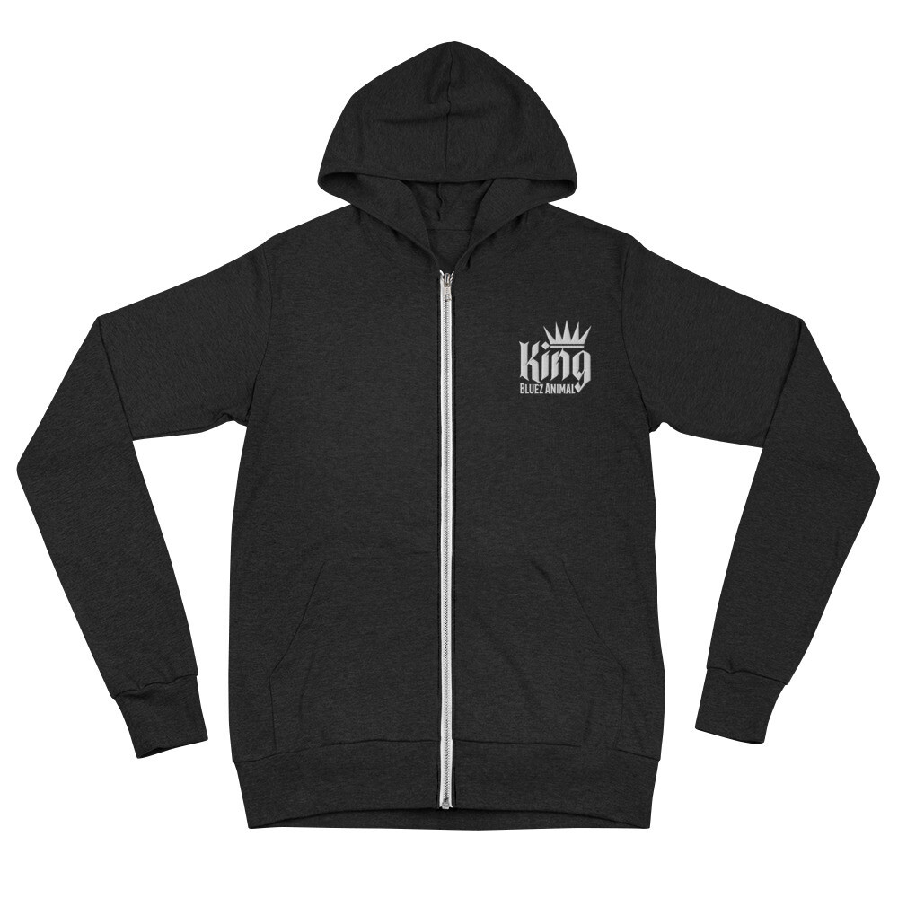 King Embroidered Light weight zip Hoodie