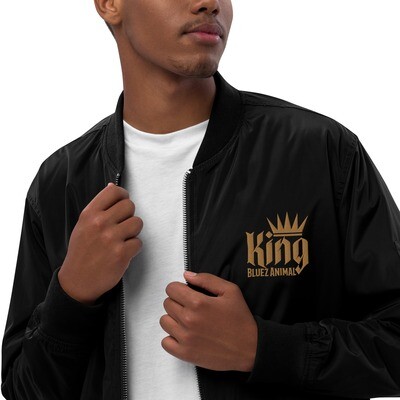 Embroidered King Premium recycled bomber jacket