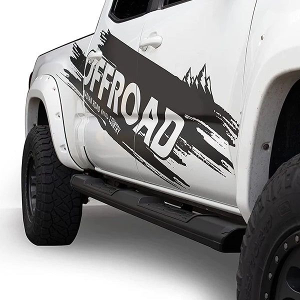 U-GUARD 5&quot; Matte Black Powder-Coated Aluminum Running Boards | SX-1311 | for Chevy Colorado / GMC Canyon Crew Cab 15-23