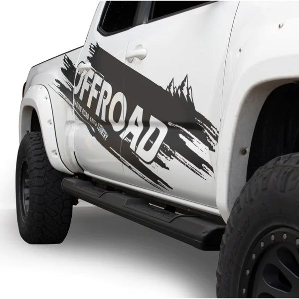 U-GUARD 5&quot; Matte Black Powder-Coated Aluminum Running Boards | SX-2430 | for Ford Ranger SuperCrew Cab 19-23