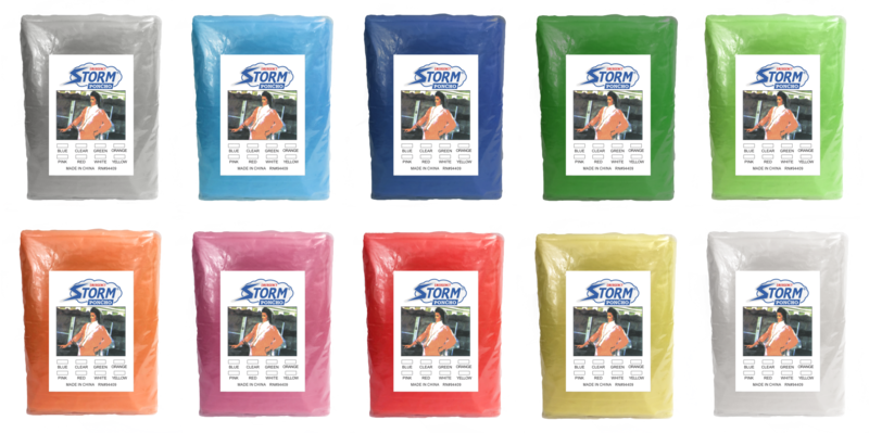 .02 mm Emergency Disposable Rain Poncho, 7 Colors, Case Of 400.Free shipping