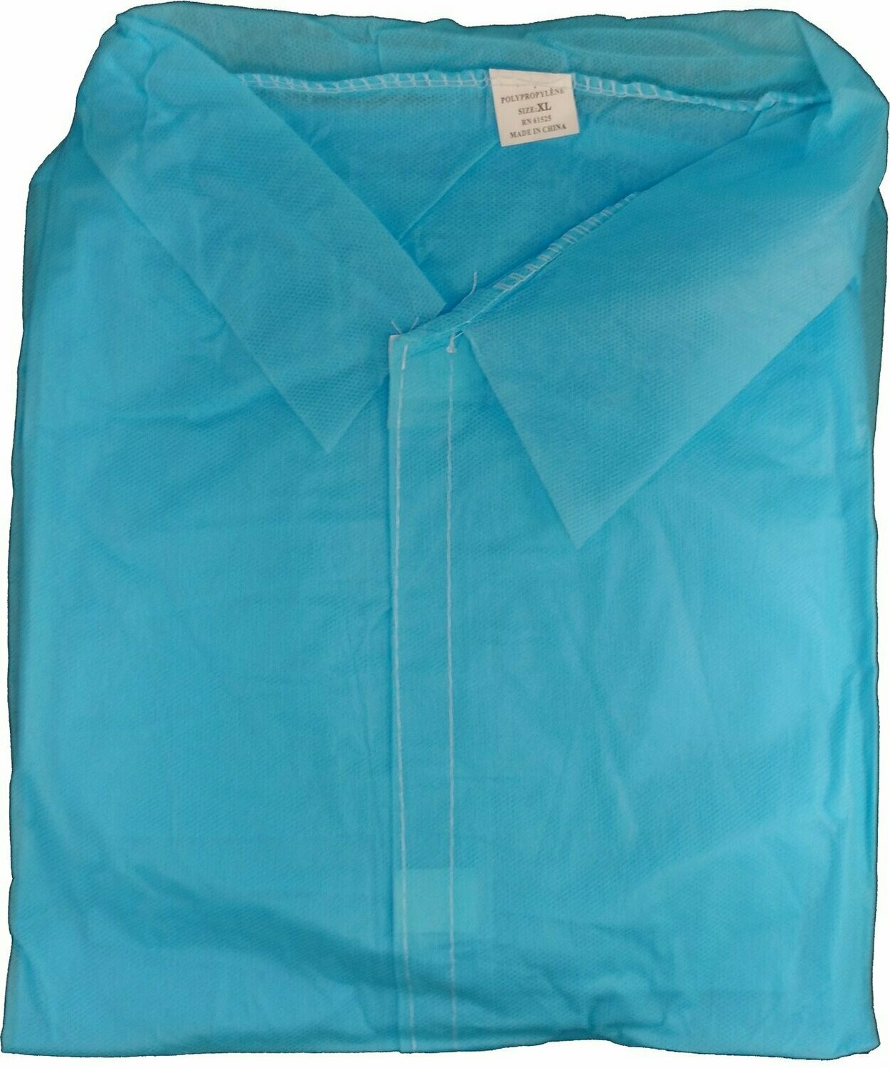 Heavyweight Polypropylene Disposable Lab Coats,44 Inch Long, No Pockets