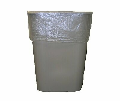 50 GALLON CLEAR HIGH DENSITY TRASH BAGS, 50" X 44" CASE OF 150 BAGS