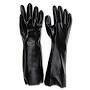 Smooth Finish Black  PVC  Gloves With 18 Inch  In Total Length ,Open Cuff, Sold By The Dozen