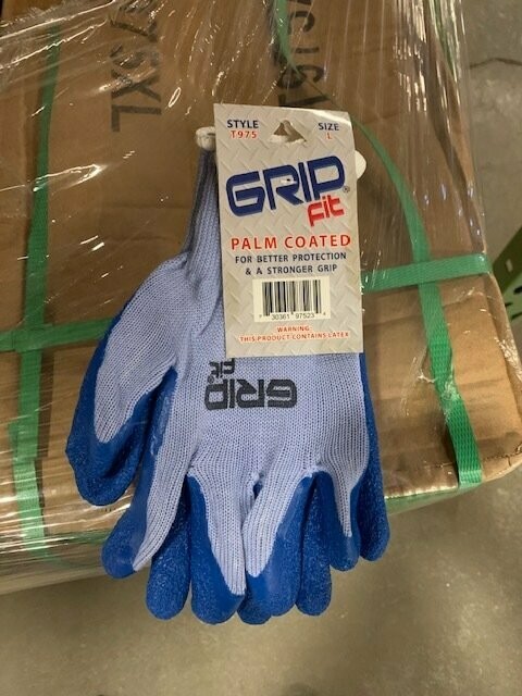 Grip Fit® Latex Rubber Coated Knit Glove, Case Of 12 Dozen