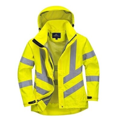 Portwest Ladies Hi Viz Breathable Rain Jacket, Free Shipping