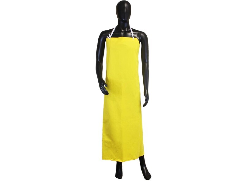 Heavy Duty Yellow Vinyl Apron, .35mm, Pvc/Poly Material,3 Dozen Per Case