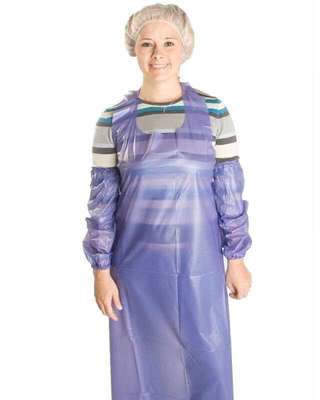 Blue Vinyl Die Cut Apron, 6 Mil 35" X 45 ", 6 Dozen Per Case