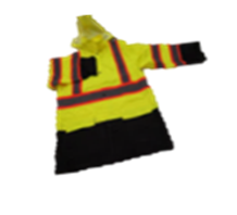 ANSI Class 3 Waterproof Rain Jacket  With Black Bottom And Contrast Tape