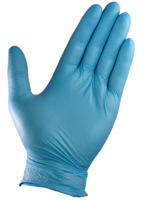 BIODEGRADABLE Nitrile  BLUE GLOVES