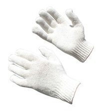 60 % Cotton, 40 % Polyester, *Medium* Weight String Knit Glove, Sold By The Dozen