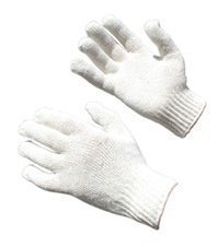 60 % Cotton, 40 % Polyester, *Medium*  Weight String Knit Glove, Sold By The Dozen