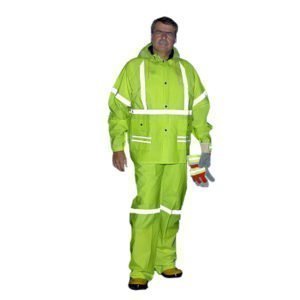 Industrial Rain Suit, .35 mm PVC With Reflective Stripes