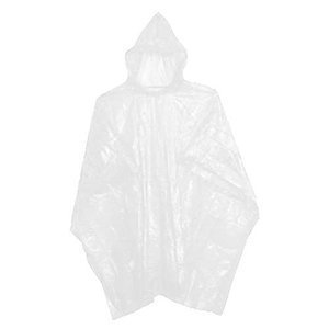 .02 mm Children Emergency Disposable Rain Poncho, Clear Color Only, Color: Clear