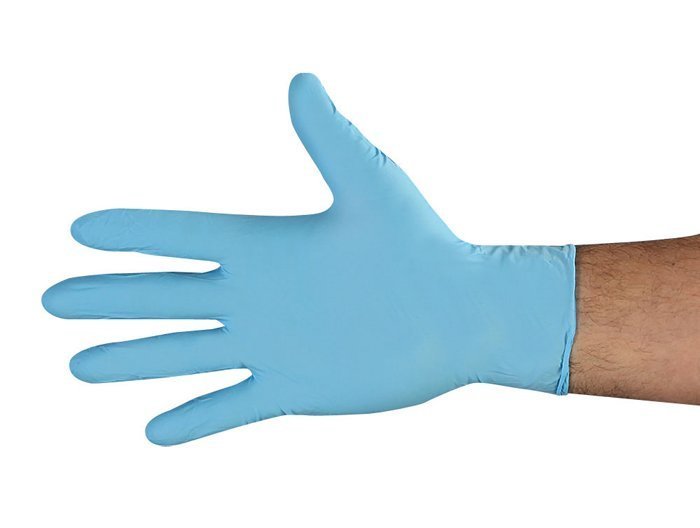 Blue Nitrile Powder Free Medical Grade,   5.5  Mil Disposable Textured Glove, Case Of 1,000