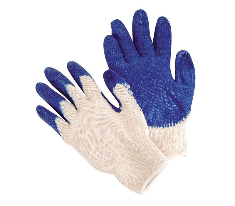 Natural Color,  Blue Latex Coated Knit Gloves,  Case Of 20 Dozen