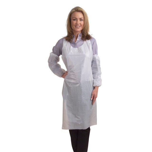 1 Mil Polyethylene Disposable Aprons , Embossed, Individually Pack, Case Of 1000 Pieces