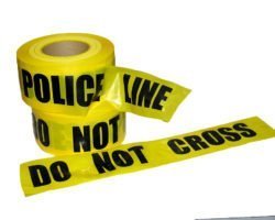 Yellow Police Line Do Not Cross Barricade Tape, 3 Inch By 1000 Feet, Case Of 10 Rolls