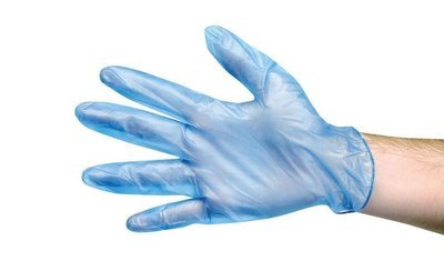 3.8 Mil Powder Free , Blue Industrial Grade  Disposable Vinyl Gloves , Case Of 1000