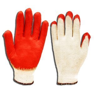 Natural Color,  Red Latex Coated Knit Gloves,  Case Of 20 Dozen