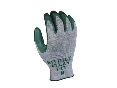 Atlas Fit® Green Nitrile Palm Coated Glove, Sold By The Dozen
