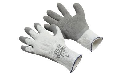 Atlas Therma Fit ® Gray Rubber Palm Coated Glove, Insulated Liner, Sold By The Dozen