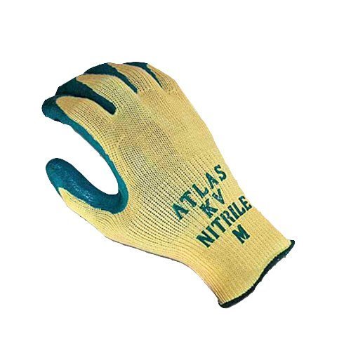 Atlas Kevlar Shell, Green Nitrile Palm Coated Glove, Sold By The Dozen