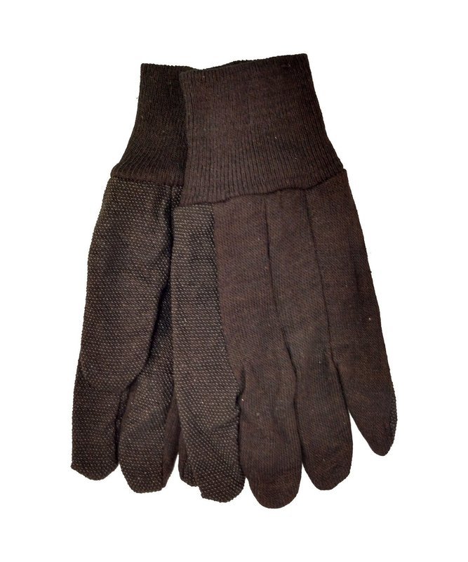 9 Oz Brown Jersey Work Glove With Mini Dots, Case Of 25 Dozen