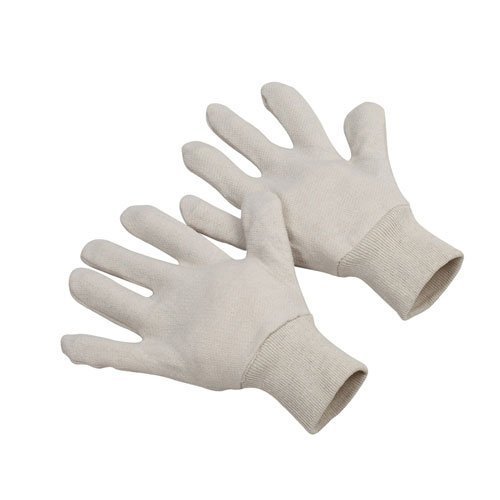 7 Oz  2 Piece Reversible Natural Jersey  Glove, Sold By The Dozen, Size: Small