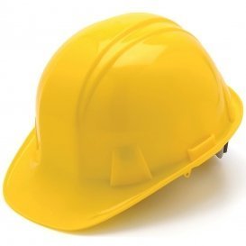 Hard Hat With  4-Point Ratchet Suspension, Available in 9 Colors, Sold By The Case