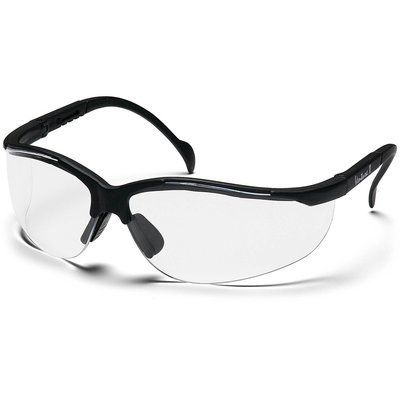 Safety Glasses, Black Frame, Venture II, Sold by the Dozen