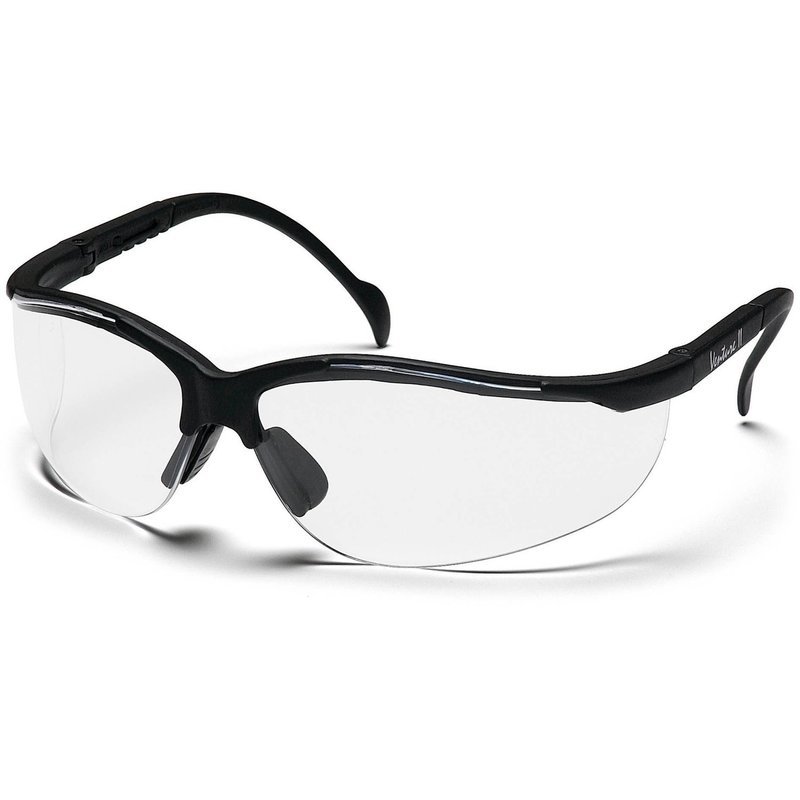Safety Glasses, Black Frame, Venture II, Sold by the Dozen
