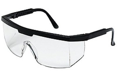Safety Glasses, Black Frame, Sold By The Dozen