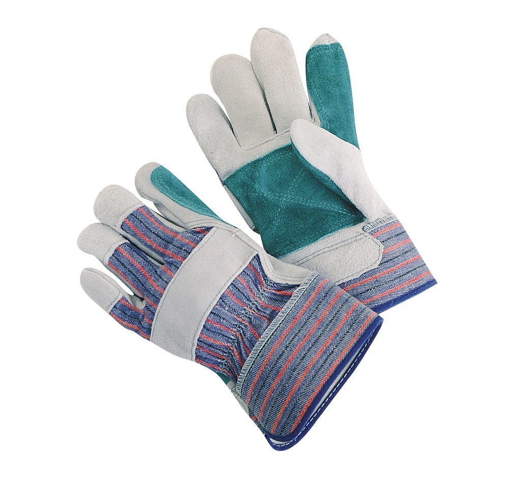 "B" Grade Jointed Double Palm Glove , Safety Cuff, Sold By The Dozen
