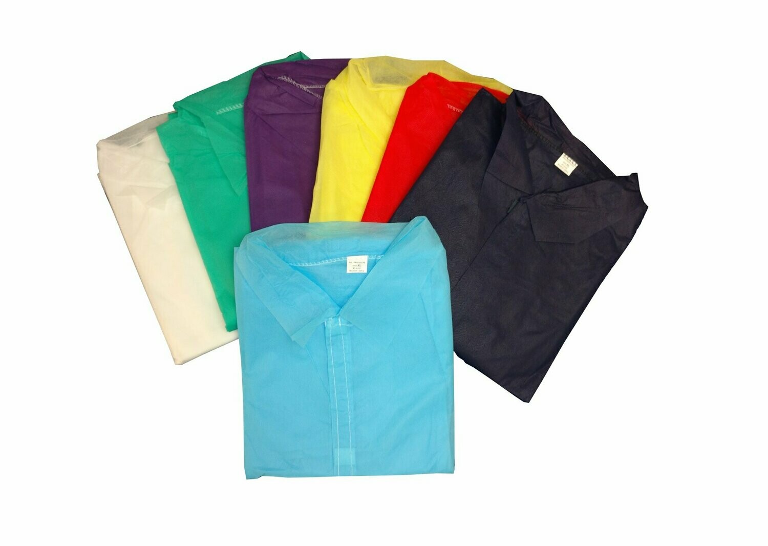 Polyethylene Coated Lab Coats, Polyethylene Coated, 44 Inch Long, No Pockets, With Velcro® Closures, Black Only, Has Three Pockets , Case Of 50 Pieces Polyethylene Coated Lab Coats, Polyethylene Coated, 44 Inch Long, No Pockets, With Velcro® Closures, Black Only, Has Three Pockets , Case Of 50 Pieces